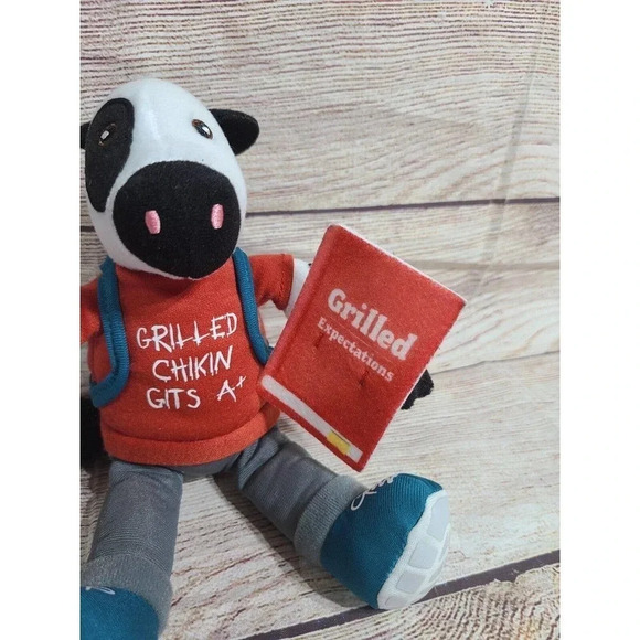 Chick Fil A Plush Back To School Cow Stuffed Animal Grilled Chikin Gits A+ 9" - Picture 4 of 8